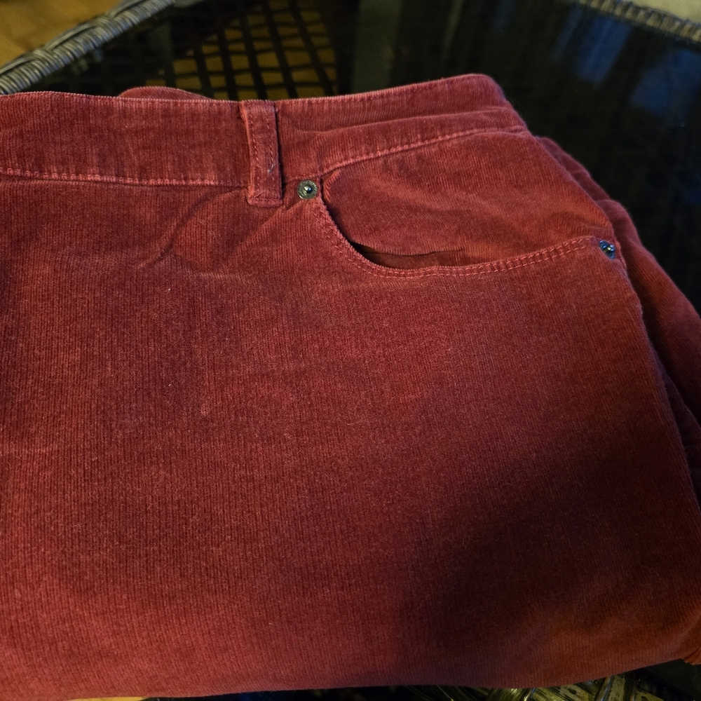 Liz Claiborne Red Corduroy Jeans 24w